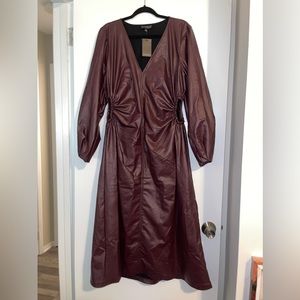Eloquii Cut Out Faux Leather Dress size 18